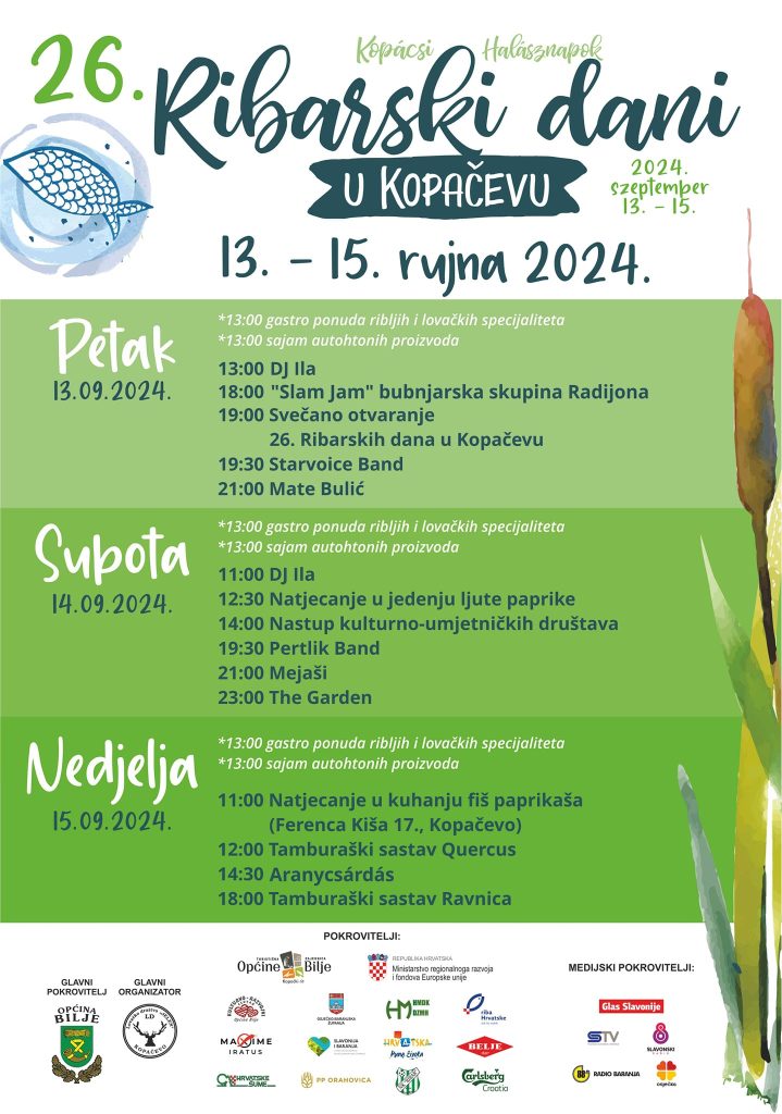 Kopácsi Halfesztivál 2024 - Program füzet - 26. Ribarski dani u Kopačevu